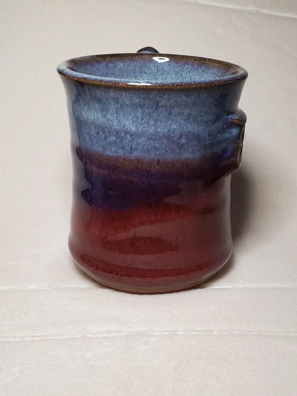 Alewine Pottery Cup 2010 Brown & Blue With 